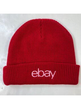 Red eBay Knit Beanie Hat One Size Cozy Stylish eBayana